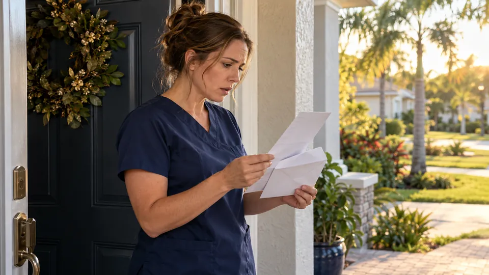 A woman surprised by a corrected tax form that arrived after she filed